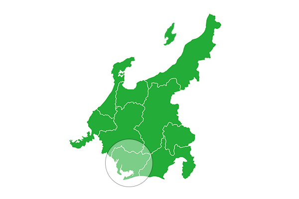 中部地方の地図