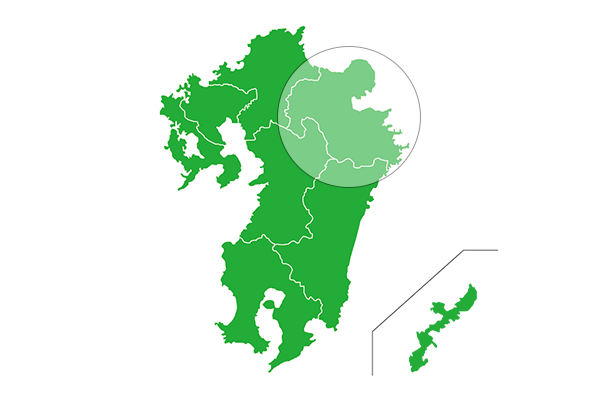 九州地方の地図